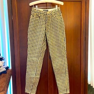 Vintage Versace Jeans Couture jacquard pants, fully lined, NWT, size 38